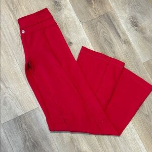 Lululemon Red High-Rise Flare Leggings